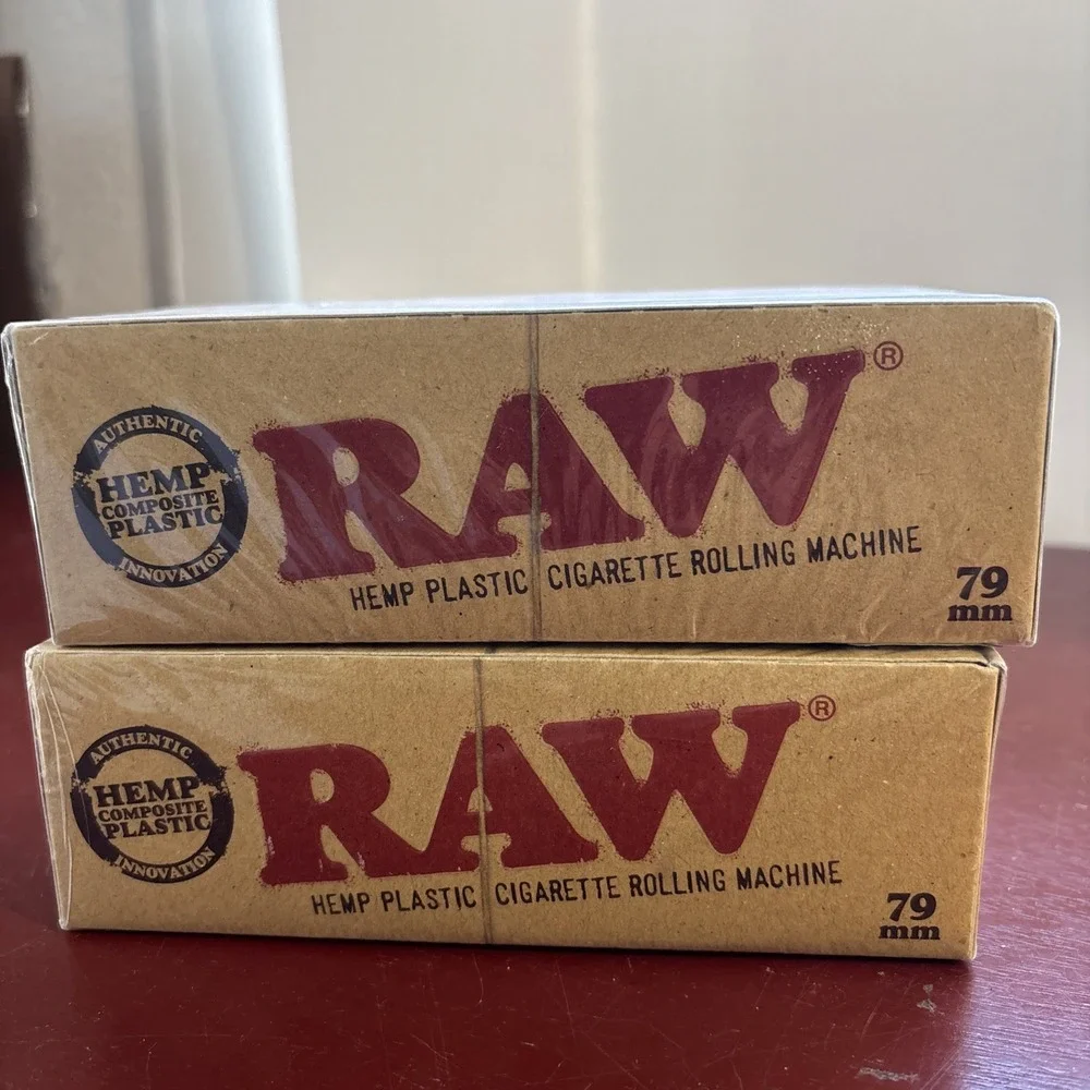 Raw Hemp Cigarette Joint Machine 79mm 1 1/4 Rolling Papers 2Full Boxs 24 Rollers